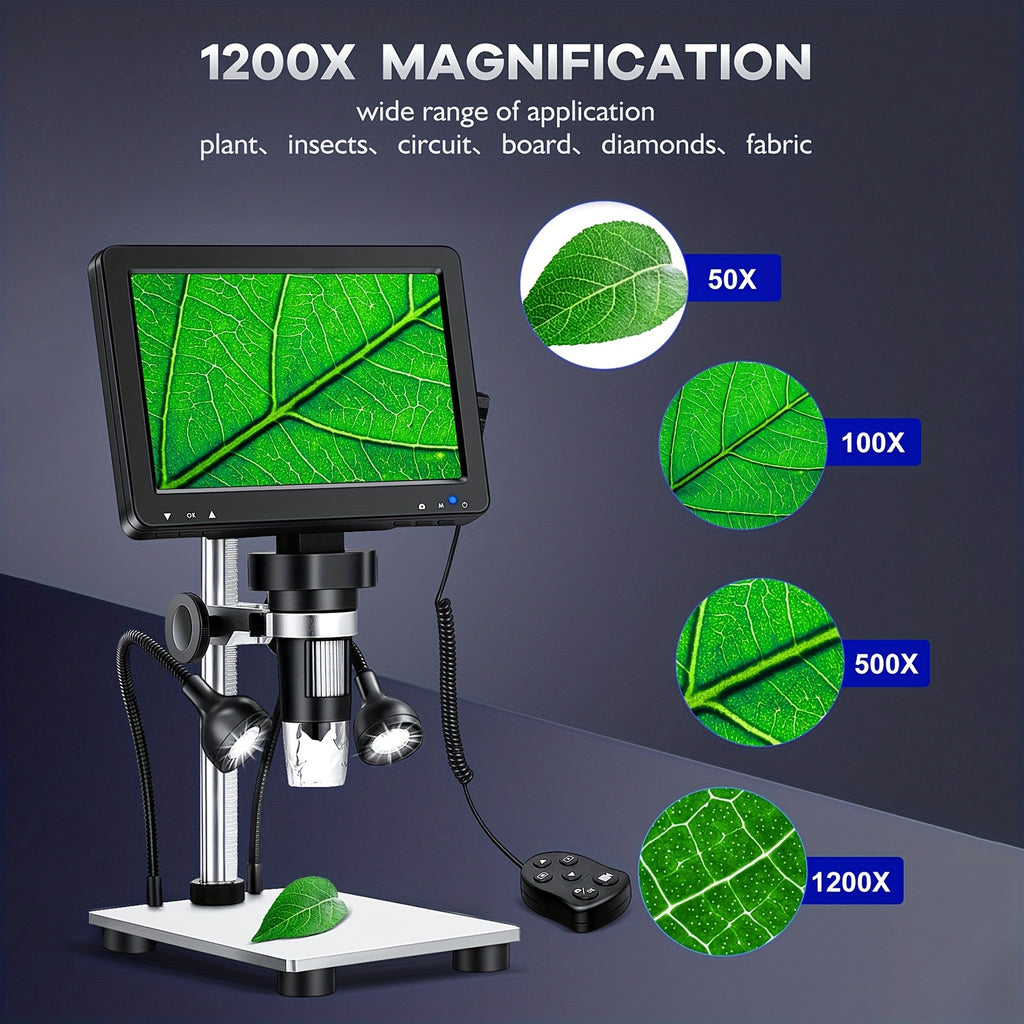 Digital Microscope 1200X, 1080P Coin Microscope Magnifier, 12MP Ultraprécise