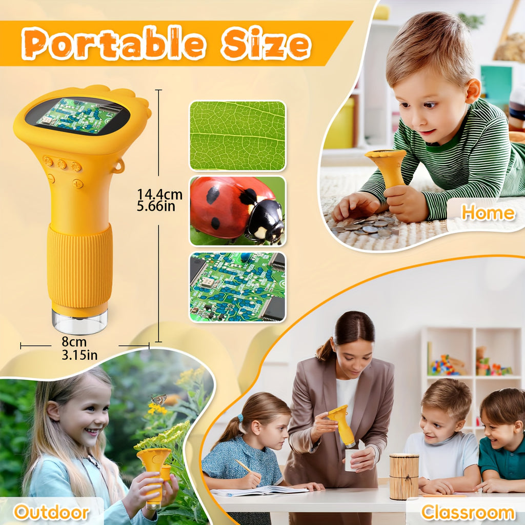 Mini Microscope numérique de poche rechargeable, cadeau éducatif pour enfants curieux de la nature