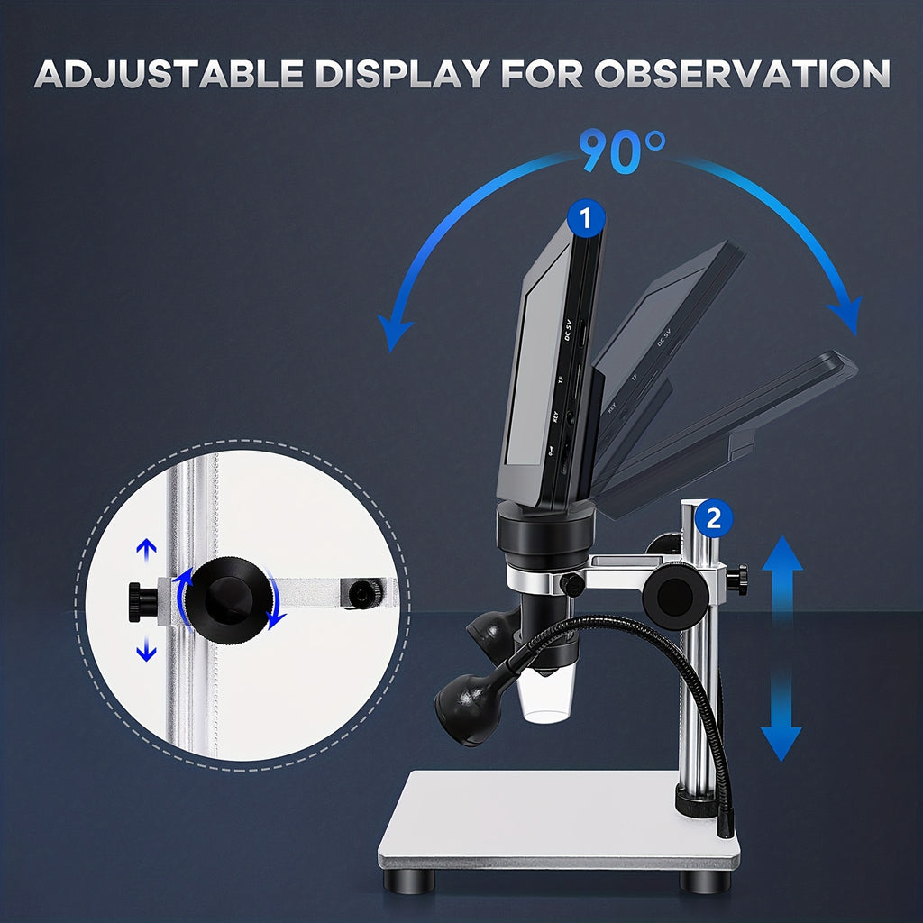 Digital Microscope 1200X, 1080P Coin Microscope Magnifier, 12MP Ultraprécise
