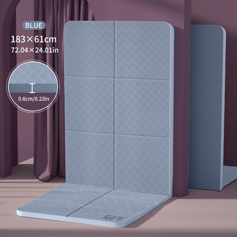 Grand Tapis de Yoga Pliable Portable - Antidérapant TPE, 69x183cm pour Fitness & Danse et yoga