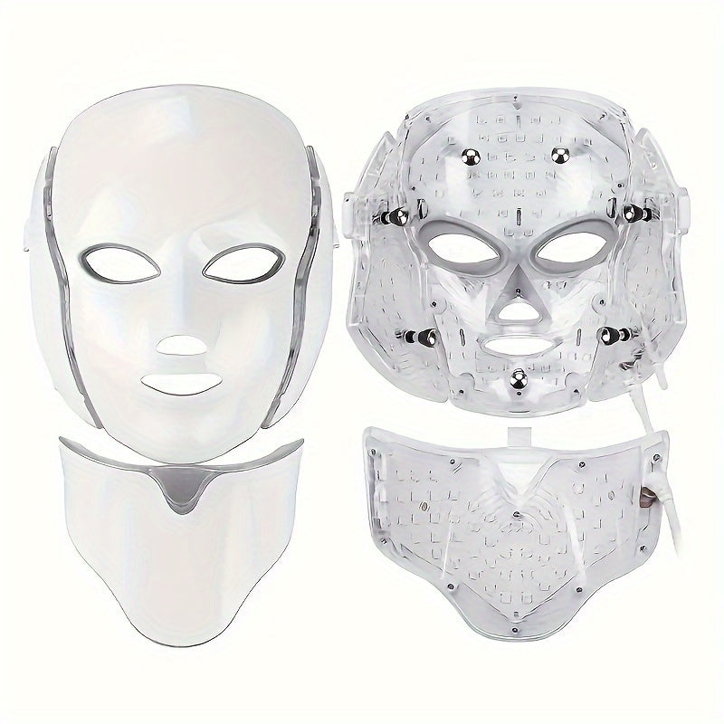 Masque LED Visage & Cou 7 Couleurs – Soin Beauté Professionnel à votre domicile ,parfaite pour prendre soin de son visage et son cou