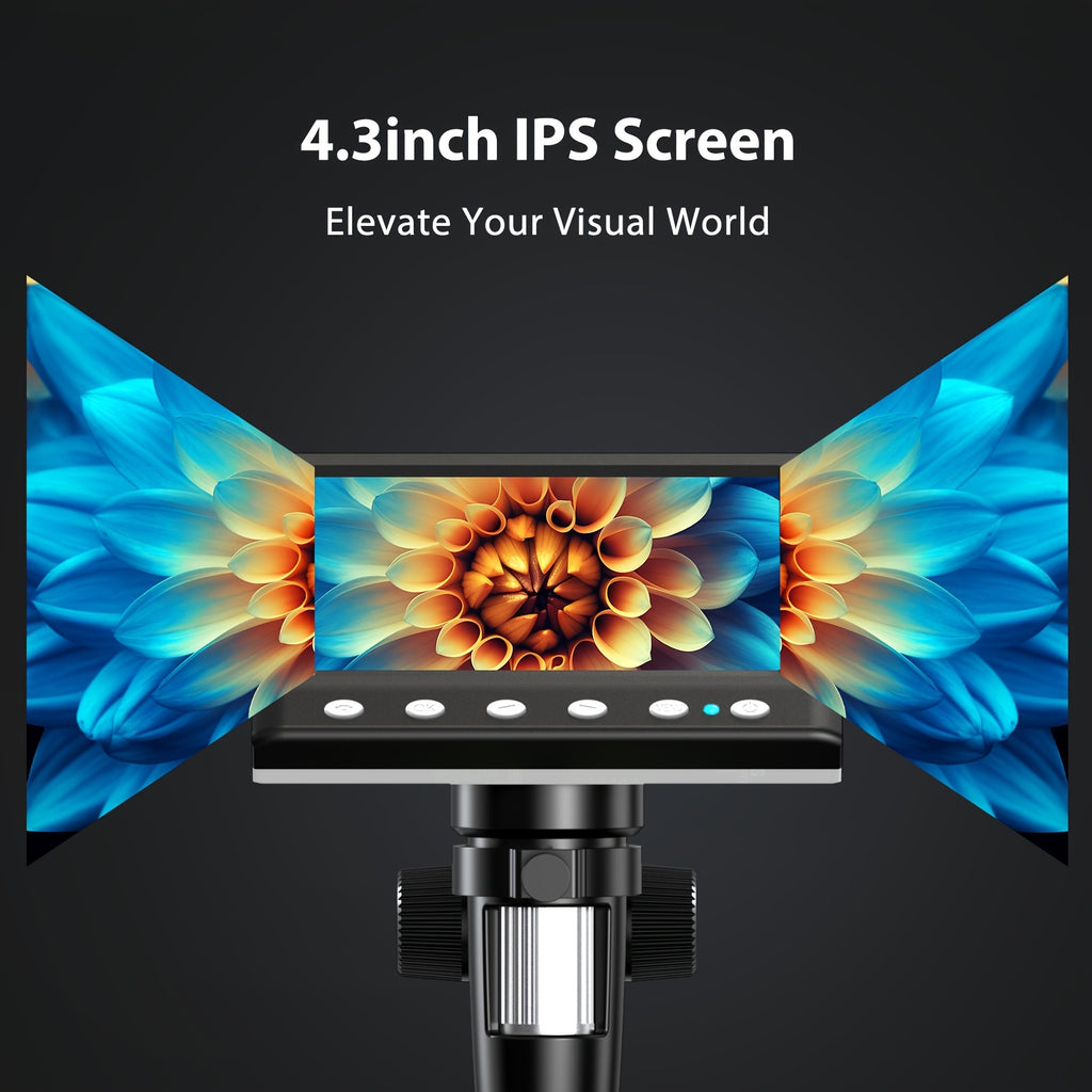 Microscope Professionnelle numérique Digital grossissement jusqu'à 1000 fois, avec Écran LCD couleur 4,3’’pouces