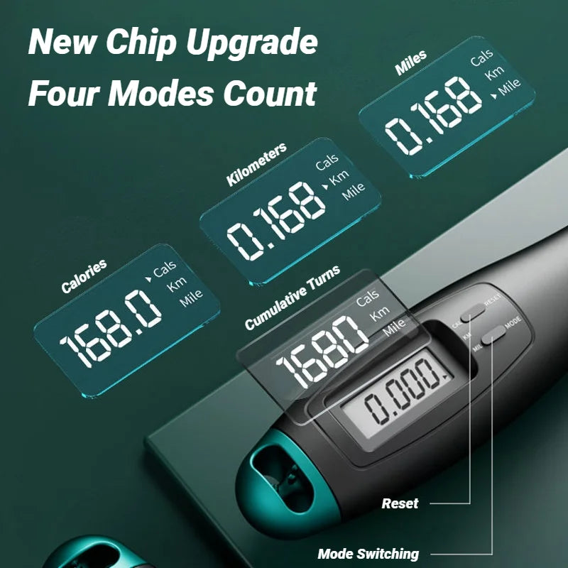 Corde à sauter de comptage en acier exercice de saut réglable entraînement de gymnastique UNIXE ,brule graisse rapidement