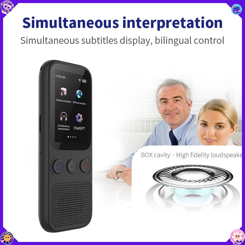 Dispositif de traduction vocale et de photos hors ligne, traducteur WiFi portable de 138 langues pour les voyages d'affaires