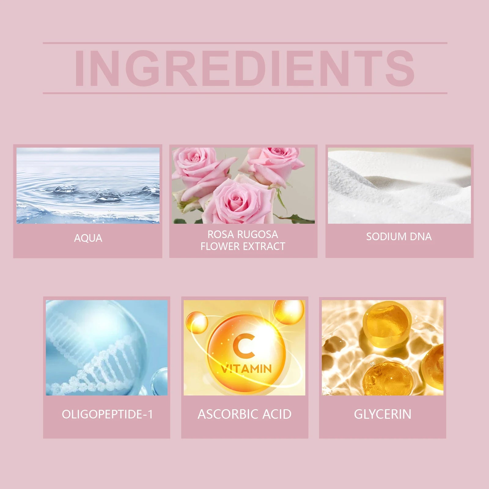 Tonique à l'essence et peptides de Rose et liftant pour la peau, apaisant, hydratant, rafraîchissant, revitalisant, nourrissant, éclaircissant, Peptide rose pour le visage