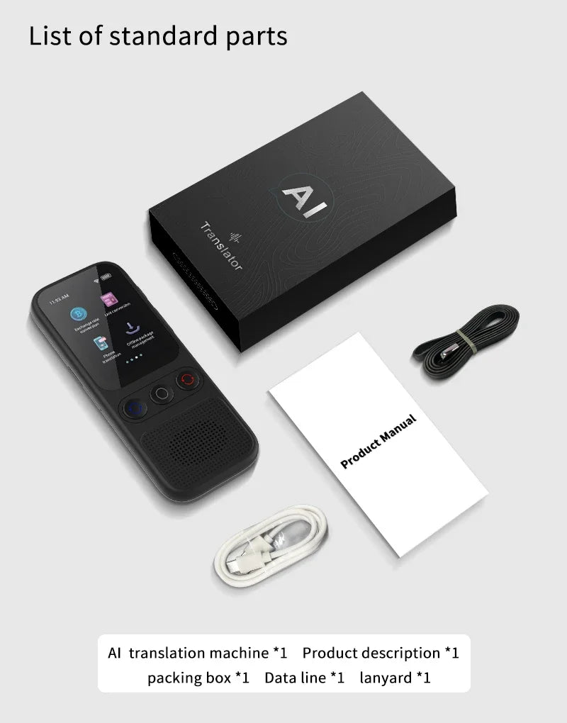 Dispositif de traduction vocale et de photos hors ligne, traducteur WiFi portable de 138 langues pour les voyages d'affaires