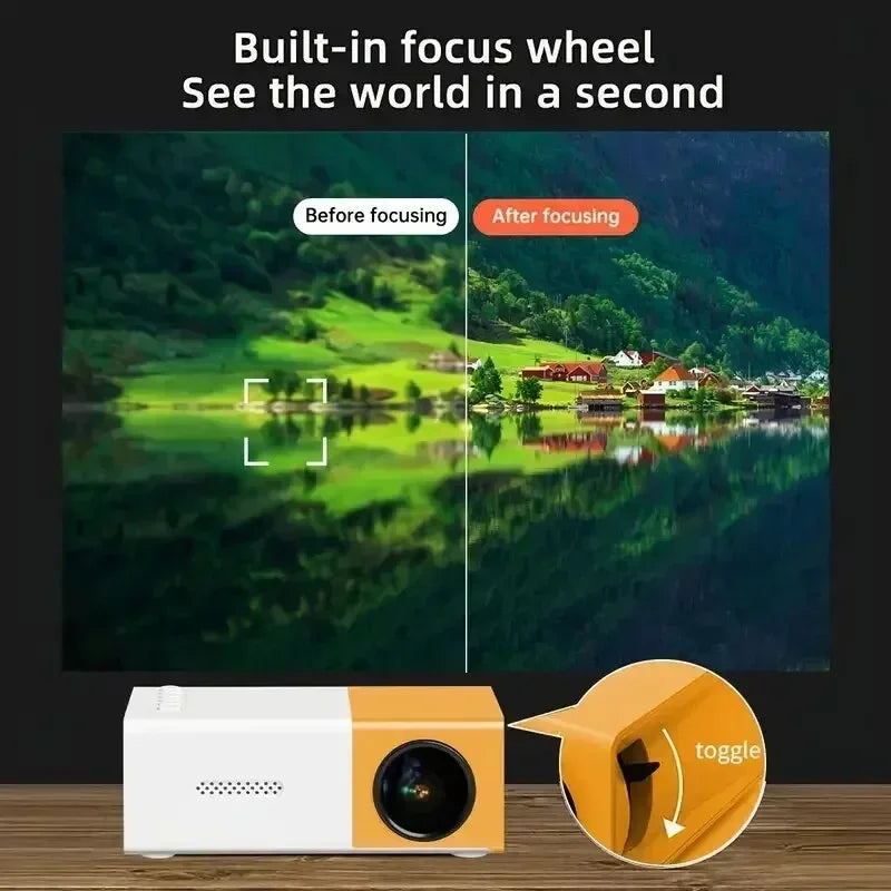 Mini projecteur '' LE TOP DU RENDU VISUEL '', prise et télécommande en charge pour smartphones USB