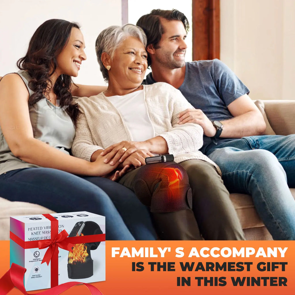 Masseur de genou à vibrations chauffantes 2 en 1, genouillère, épaule et coudière, attelle de Massage chauffante multifonctionnelle