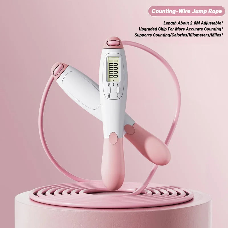 Corde à sauter de comptage en acier exercice de saut réglable entraînement de gymnastique UNIXE ,brule graisse rapidement