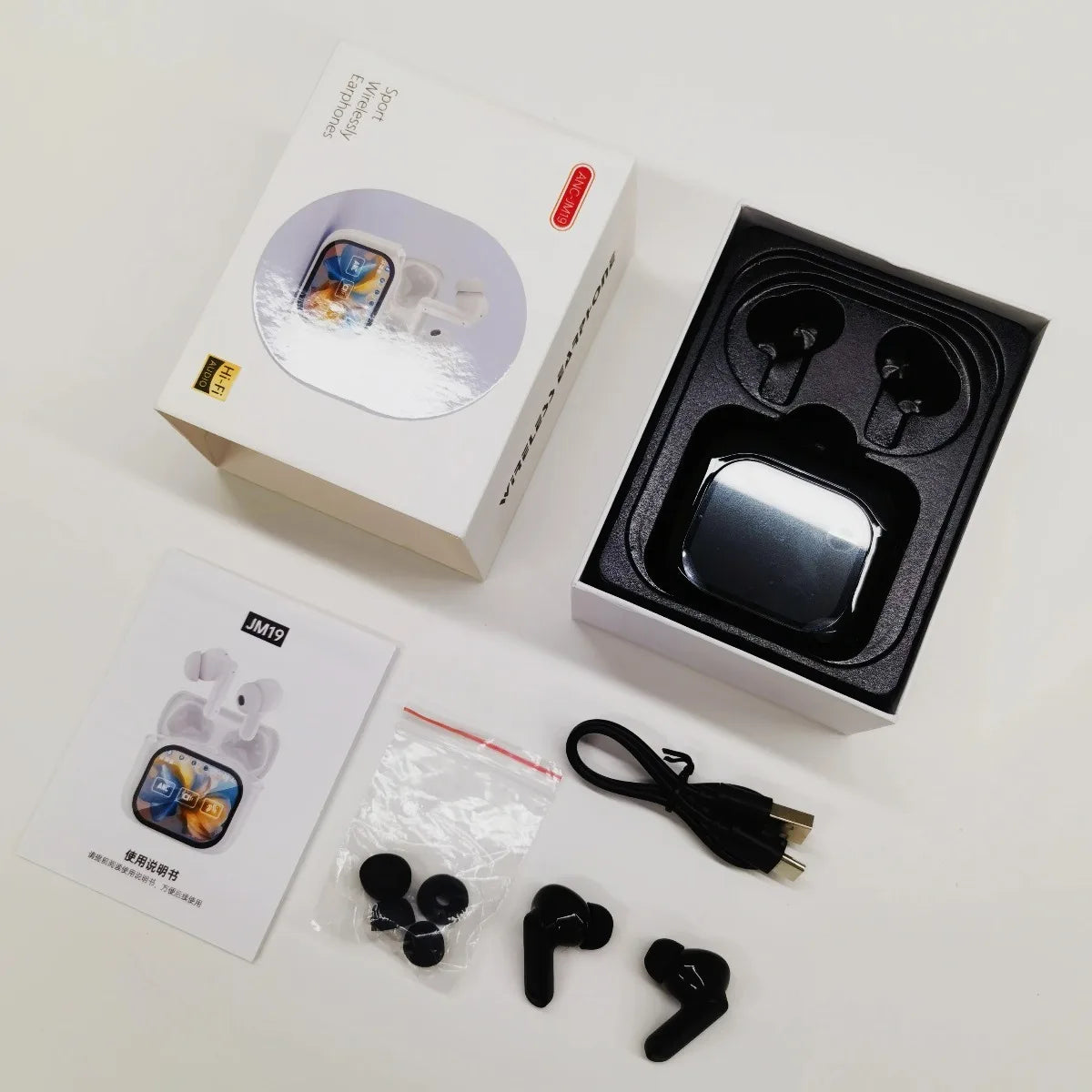 Écouteurs traducteurs en temps réel avec écran tactile 144 langues traduction Bluetooth 5.4 écouteurs casque antibruit