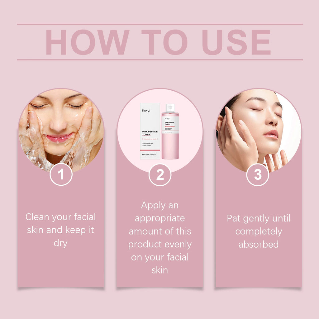 Tonique à l'essence et peptides de Rose et liftant pour la peau, apaisant, hydratant, rafraîchissant, revitalisant, nourrissant, éclaircissant, Peptide rose pour le visage