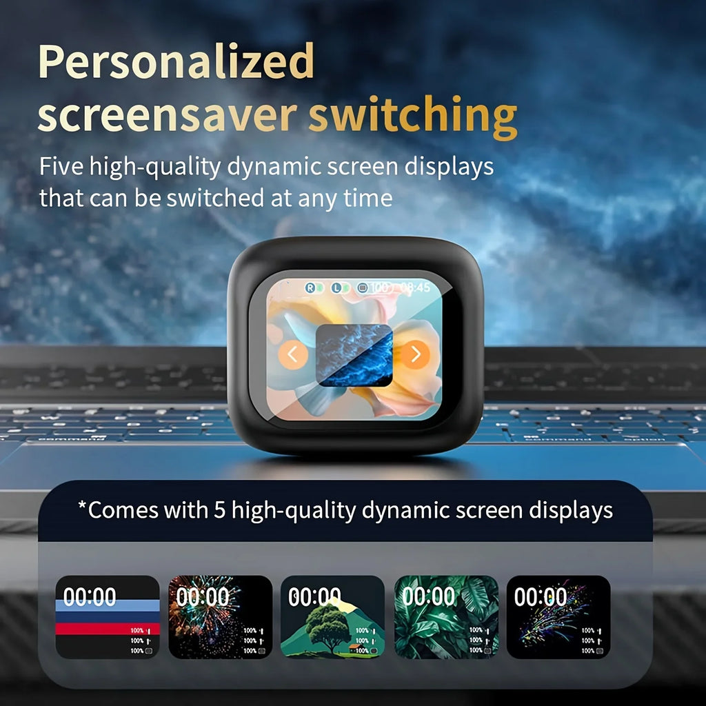 Écouteurs Bluetooth à suppression active du bruit, véritables écouteurs sans fil écran tactile intelligent
