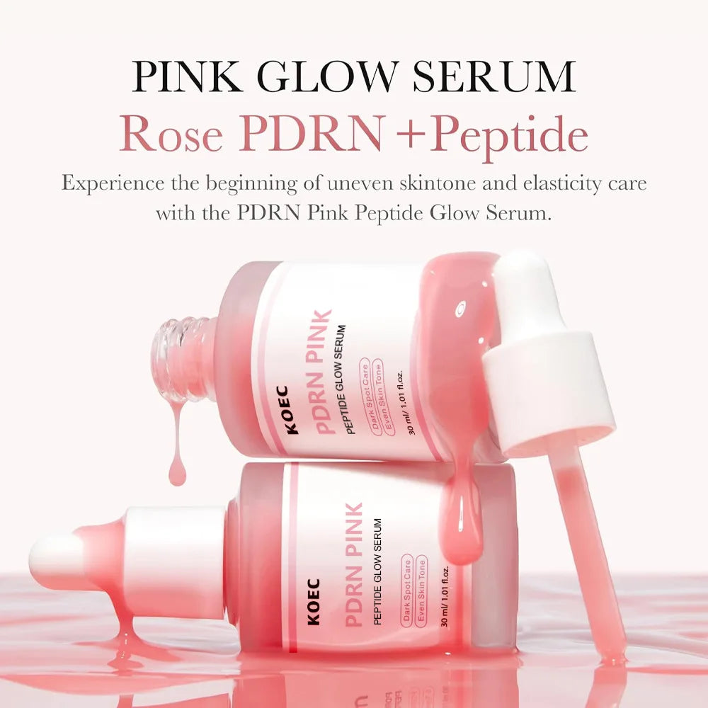 Soin Sérum Coréen au PDRN de saumon +Peptides Glow de Rosses, réveillez votre peau de son éclat ,Soin utilisé par de nombreuses Stars