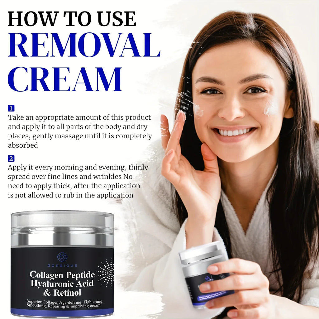 Notre crème '' MAGIQUE" aux Peptides  de collagène, Anti-rides, acide hyaluronique, rétinol et raffermissante