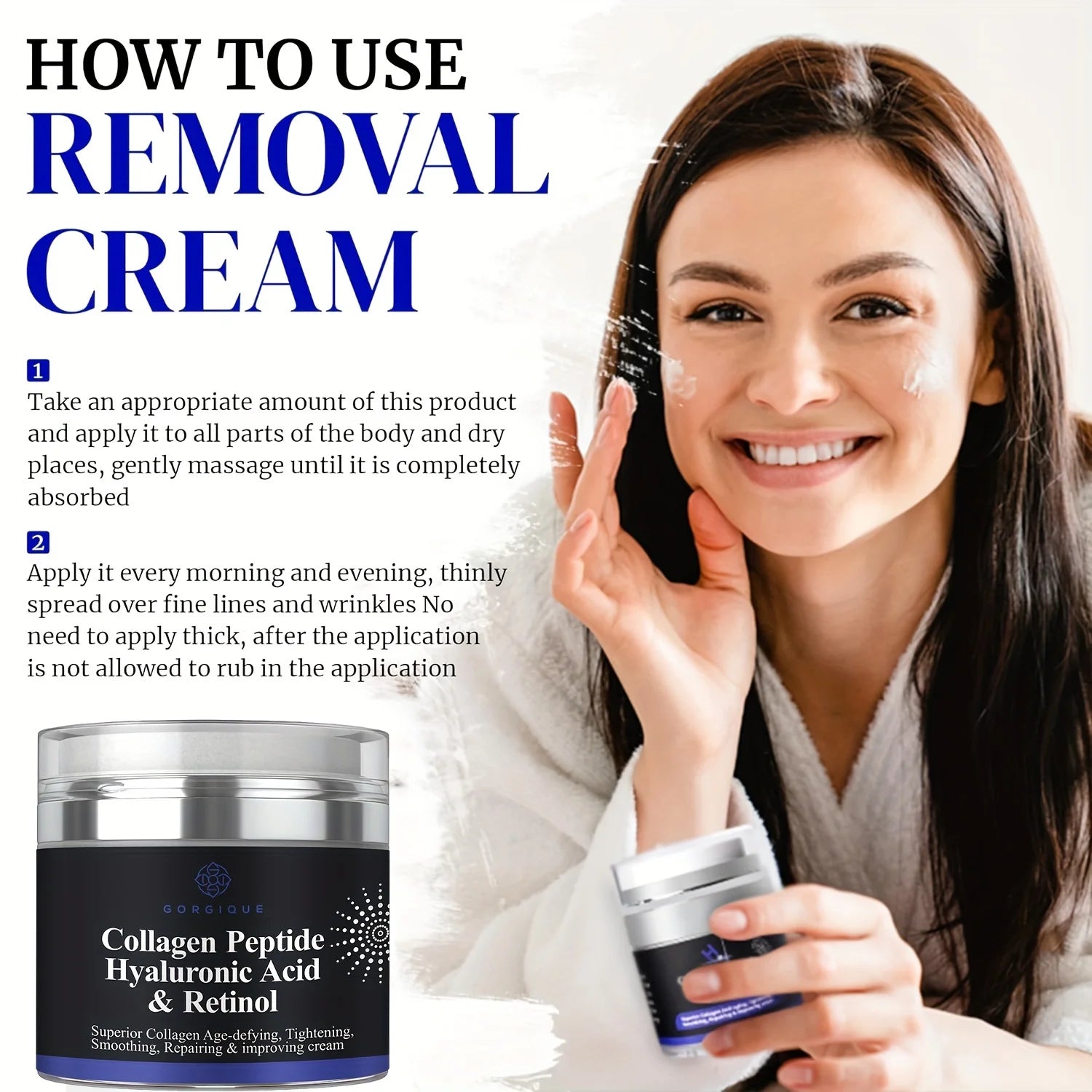 Notre crème '' MAGIQUE" aux Peptides  de collagène, Anti-rides, acide hyaluronique, rétinol et raffermissante