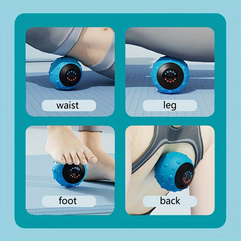 Balle de Massage Électrique Vibrante Rechargeable – 5 Intensités, Massage Profond & Récupération Musculaire UNISEX